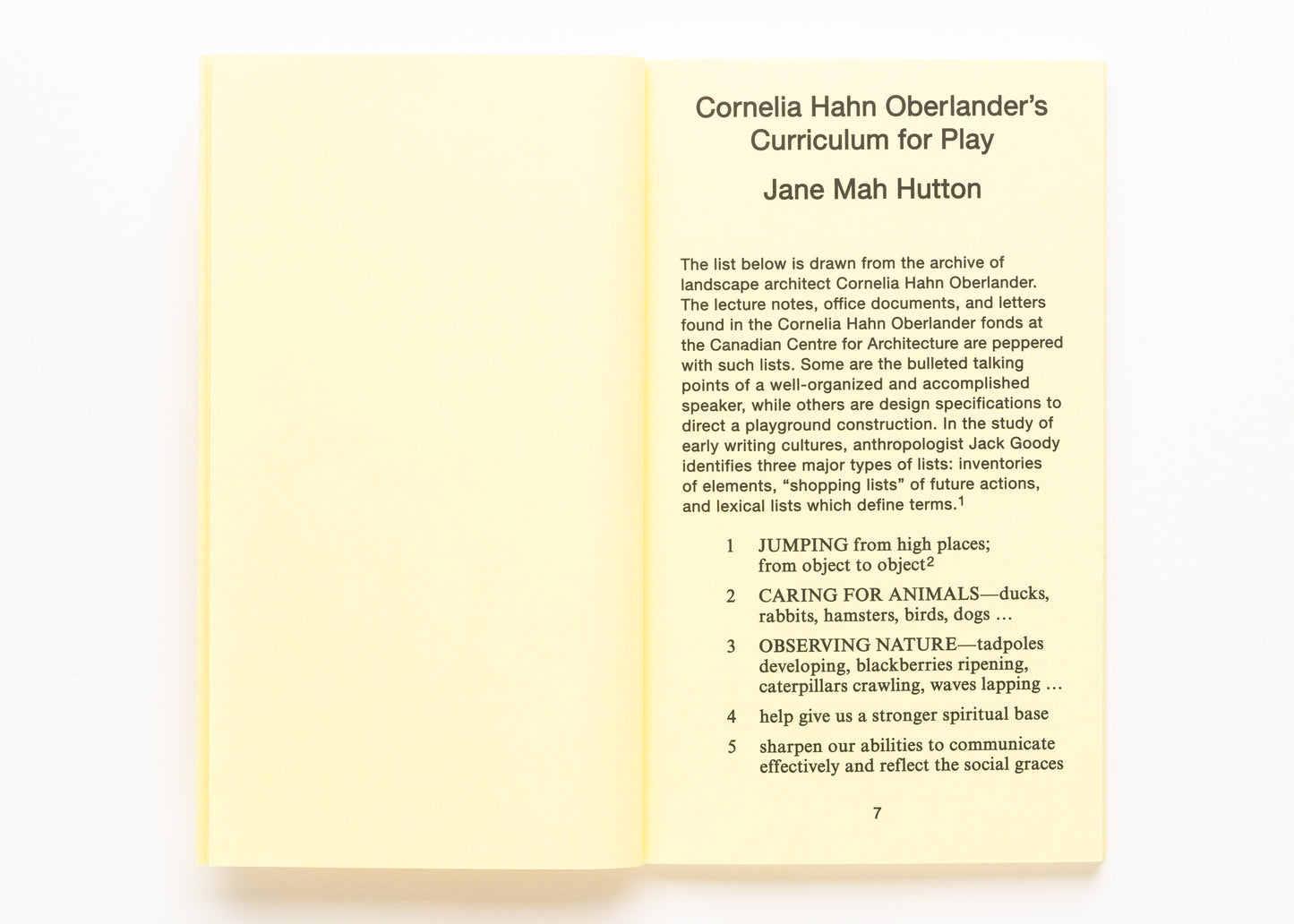 Cornelia Hahn Oberlander on Pedagogical Playgrounds
