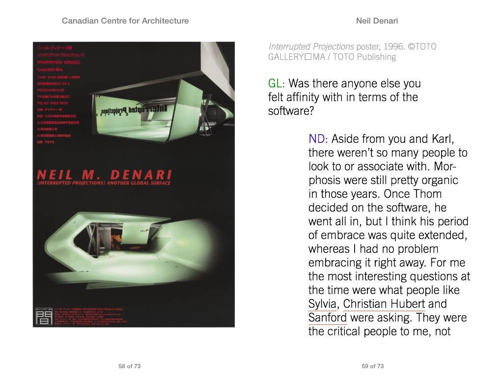 Neil Denari, Interrupted Projections