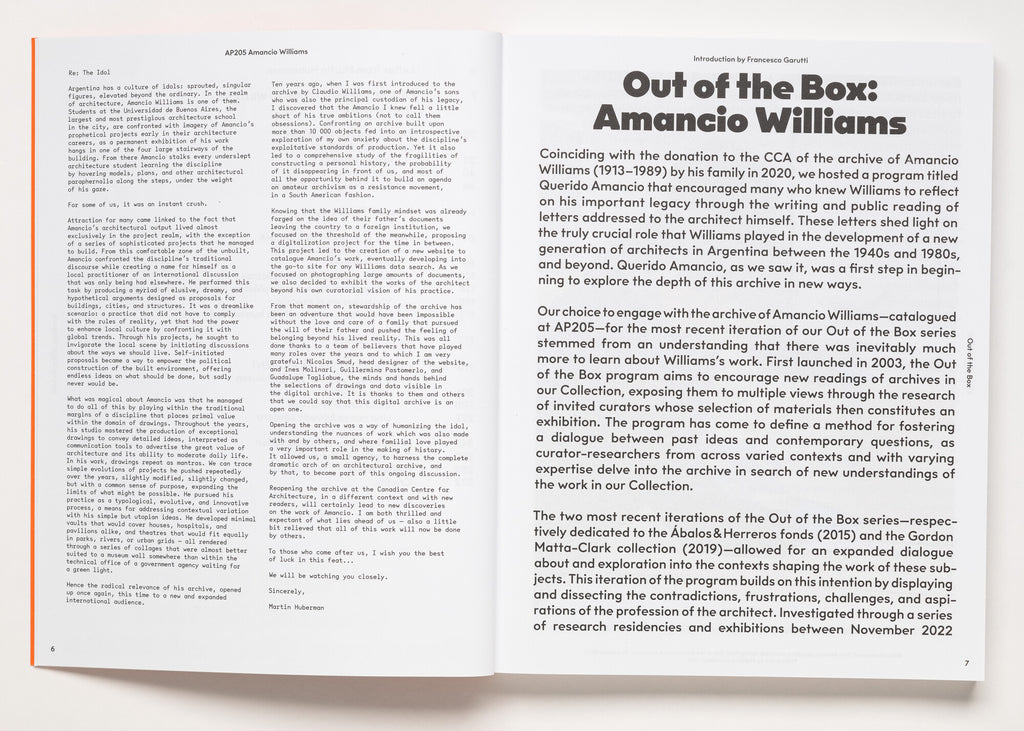 AP205 Amancio Williams: Readings of the Archive by Studio Muoto, Claudia Shmidt, and Pezo von Ellrichshausen