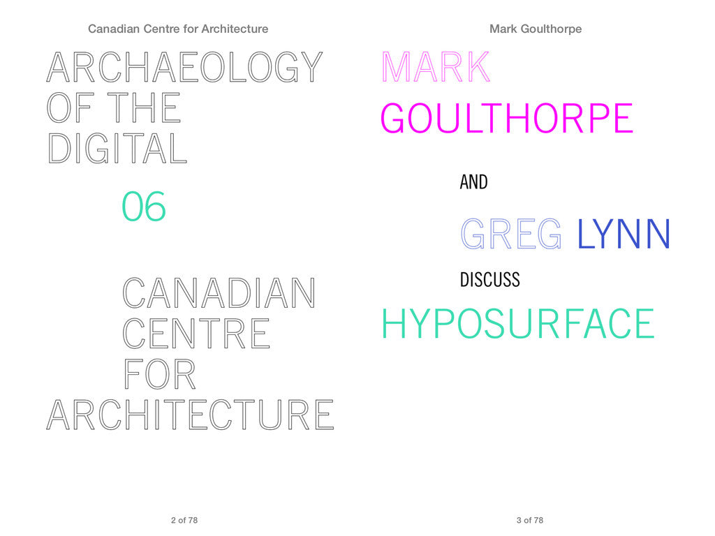 Mark Goulthorpe - HypoSurface