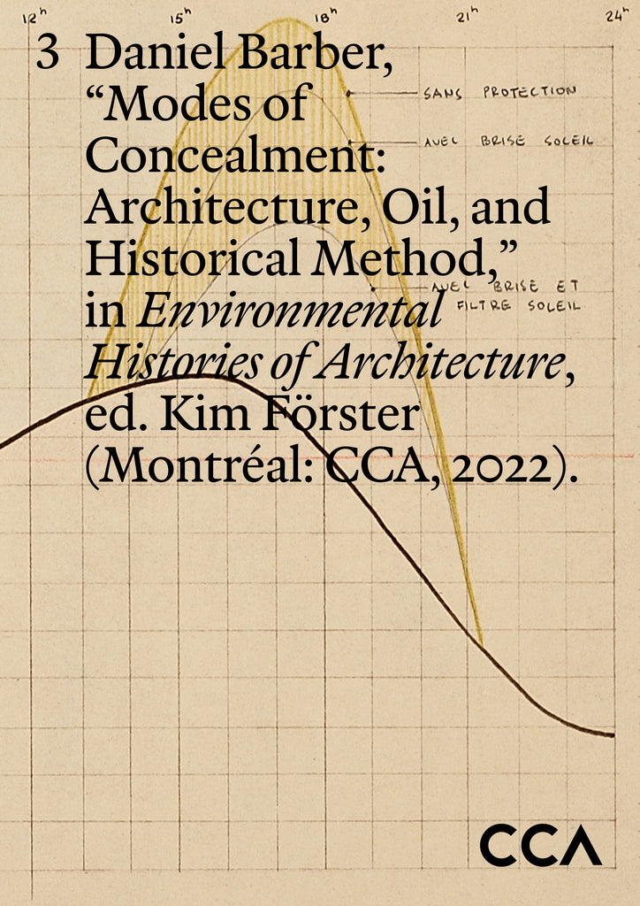 Modes de dissimulation : architecture, pétrole et méthode historique
