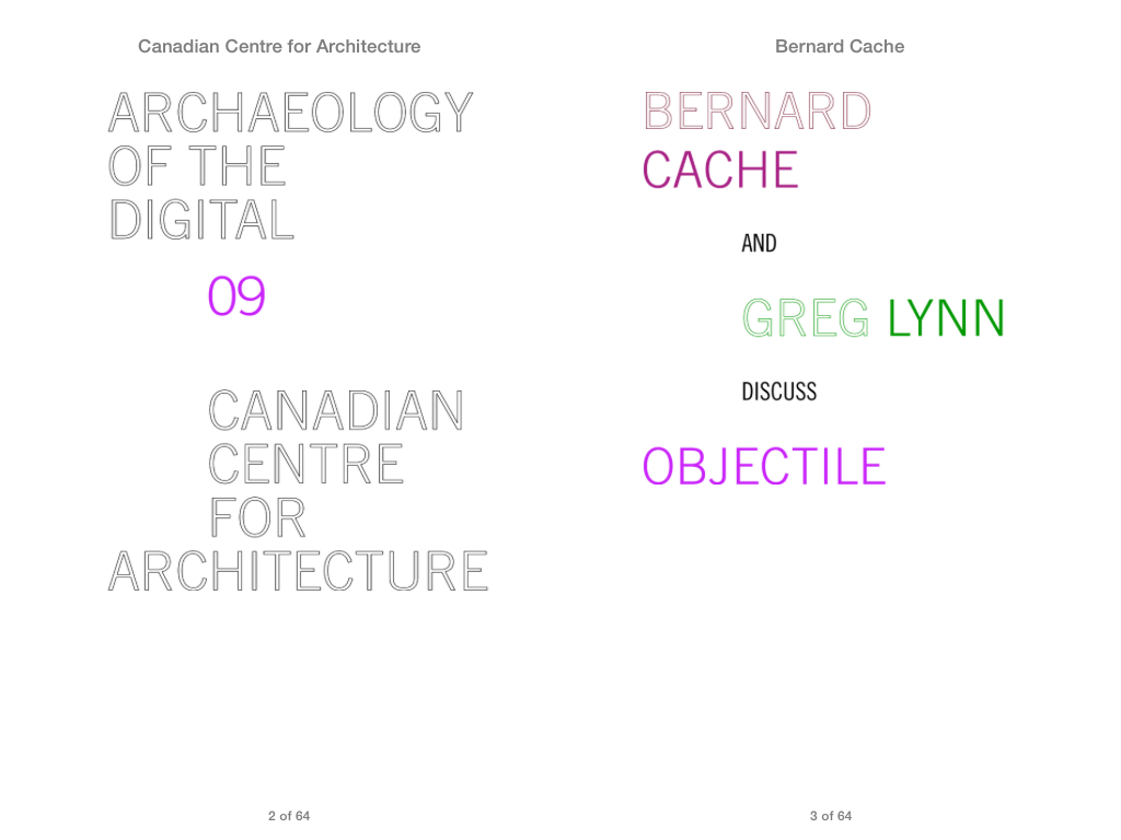 Bernard Cache, Objectile